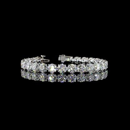 27.54 CTTW Round Lab Grown Diamond Tennis Bracelet 7" (E Color and VVS2 Clarity)