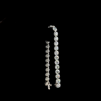 27.54 CTTW Round Lab Grown Diamond Tennis Bracelet 7" (E Color and VVS2 Clarity)