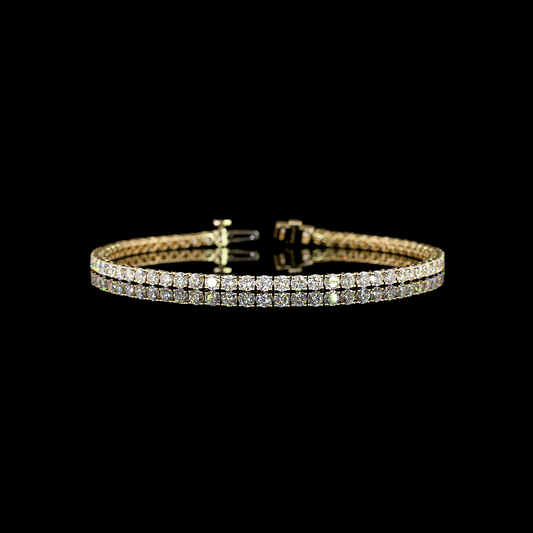 4.55 CTTW Round Lab Diamond Tennis Bracelet (E Color and VS Clarity)