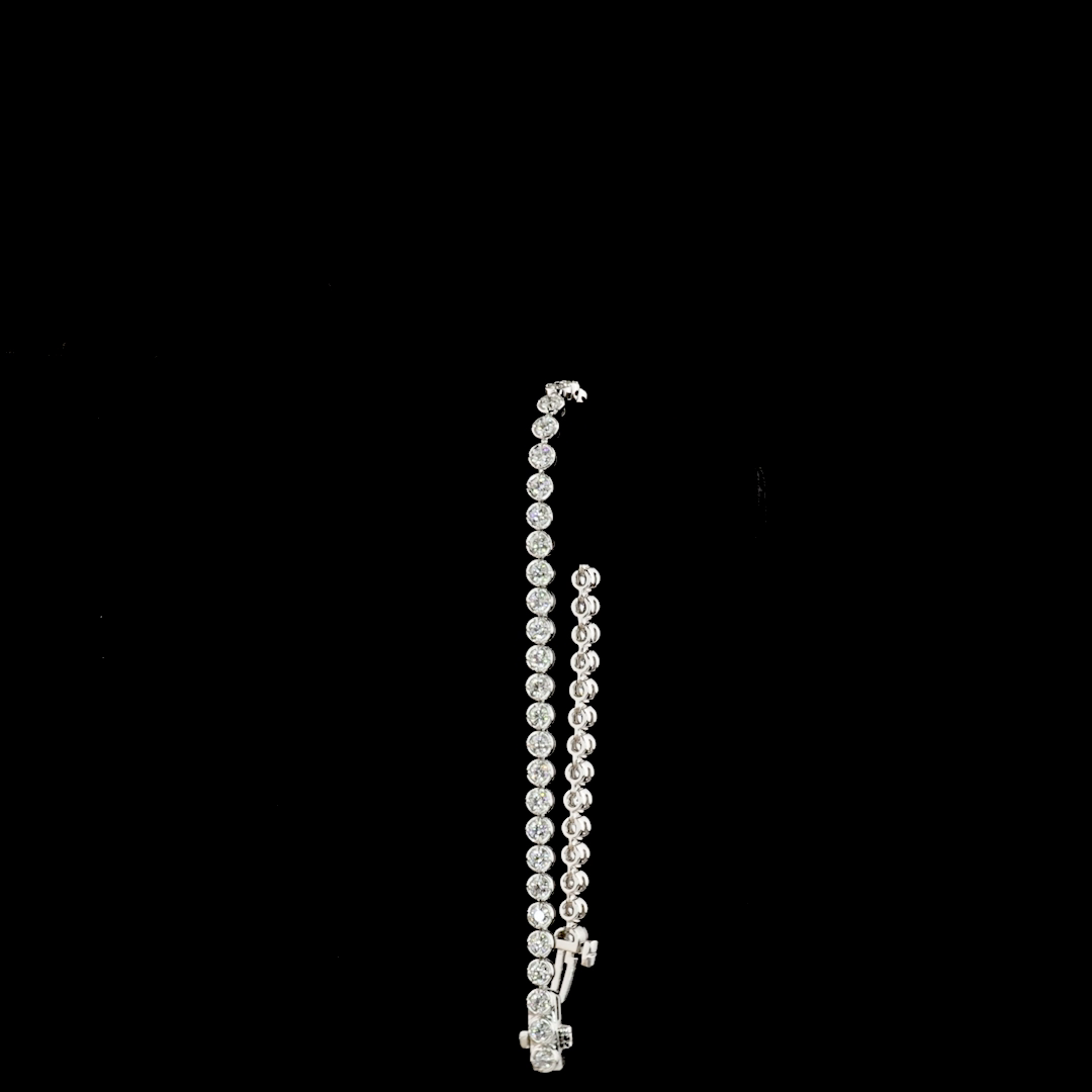 1.82 CTTW Round Lab Diamond Tennis Bracelet (F Color and VS+ Clarity ...