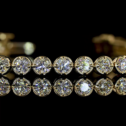 2.87 CTTW Round Natural Diamond Tennis Bracelet 6.5" (F Color and VS+ Clarity)