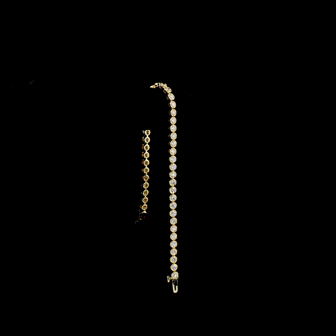 2.87 CTTW Round Natural Diamond Tennis Bracelet 6.5" (F Color and VS+ Clarity)