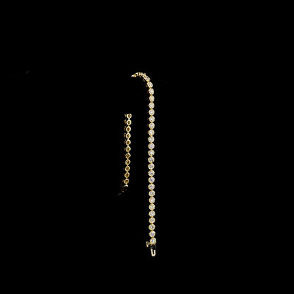 2.87 CTTW Round Natural Diamond Tennis Bracelet 6.5" (F Color and VS+ Clarity)