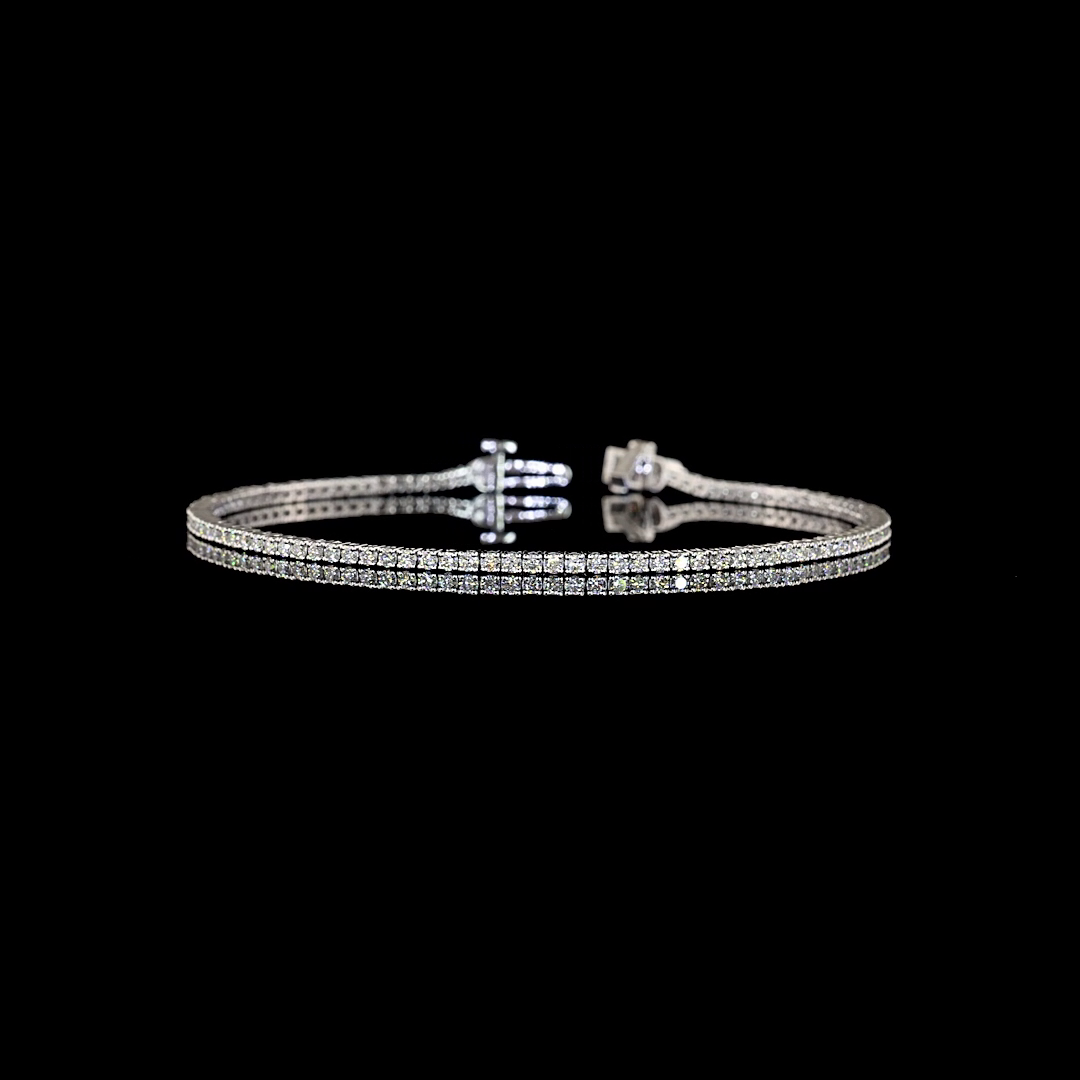 1.35 CTTW Round Lab Grown Diamond Tennis Bracelet 7" (E/F Color and VS1/VS2 Clarity)