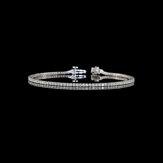 1.43 CTTW Round Lab Diamond Tennis Bracelet (F Color and VS2 Clarity)