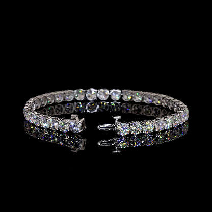 13.16 CTTW Round Lab Diamond Tennis Bracelet (D Color and VS1 Clarity)