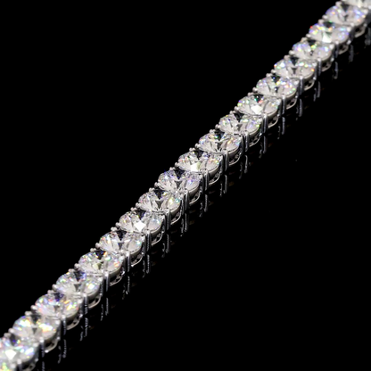 13.16 CTTW Round Lab Diamond Tennis Bracelet (D Color and VS1 Clarity)