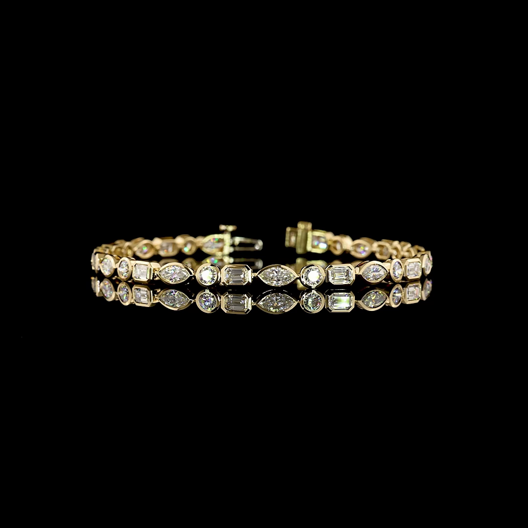 5.87 CTTW MIX Lab Diamond Tennis Bracelet (F Color and VS1 Clarity)