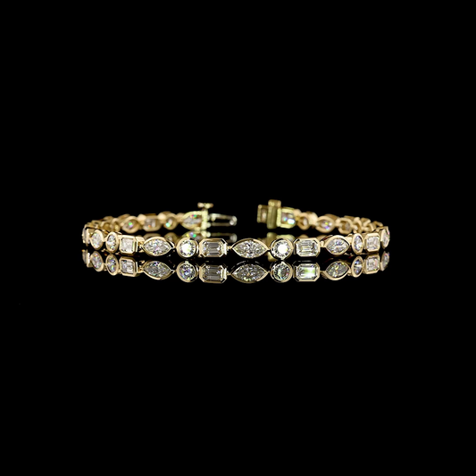 5.87 CTTW MIX Lab Diamond Tennis Bracelet (F Color and VS1 Clarity)