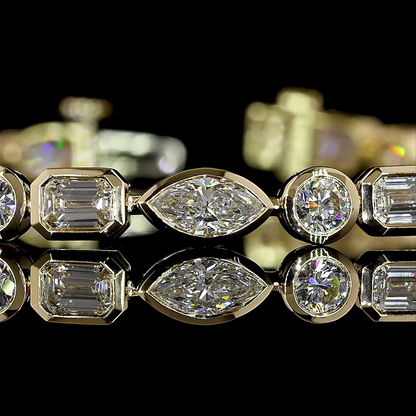 5.87 CTTW MIX Lab Diamond Tennis Bracelet (F Color and VS1 Clarity)