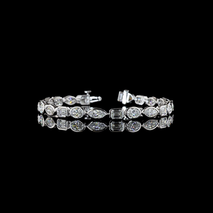 9.87 CTTW MIX Lab Grown Diamond Tennis Bracelet 7" (E Color and VS Clarity)