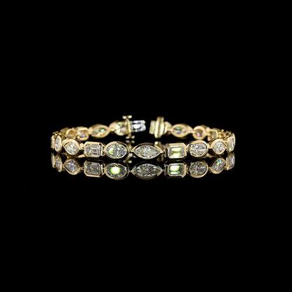 12.49 CTTW MIX Lab Grown Diamond Tennis Bracelet 7" (E Color and VS Clarity)