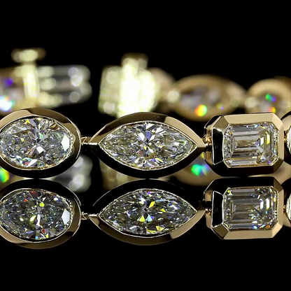 12.49 CTTW MIX Lab Grown Diamond Tennis Bracelet 7" (E Color and VS Clarity)