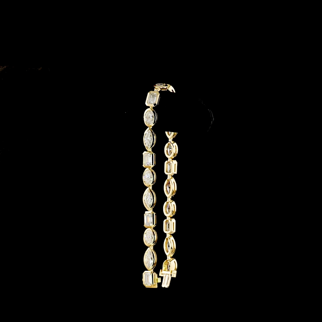 12.69 CTTW MIX Lab Grown Diamond Tennis Bracelet 7" (E Color and VS Clarity)