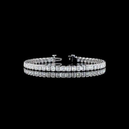 5.13 CTTW Emerald Lab Diamond Tennis Bracelet (E Color and VS Clarity)
