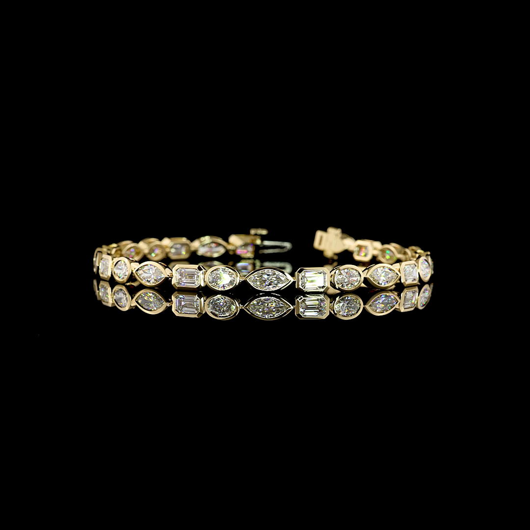 7.35 CTTW MIX Lab Diamond Tennis Bracelet (E Color and VS Clarity)