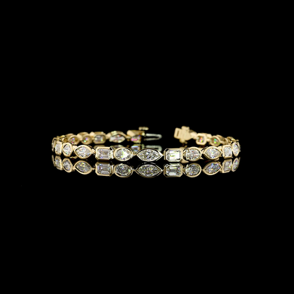 7.35 CTTW MIX Lab Diamond Tennis Bracelet (E Color and VS Clarity)