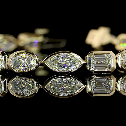 7.35 CTTW MIX Lab Diamond Tennis Bracelet (E Color and VS Clarity)