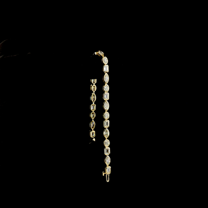 7.35 CTTW MIX Lab Diamond Tennis Bracelet (E Color and VS Clarity)