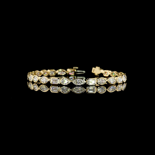 7.31 CTTW MIX Lab Grown Diamond Tennis Bracelet 7" (E Color and VS Clarity)