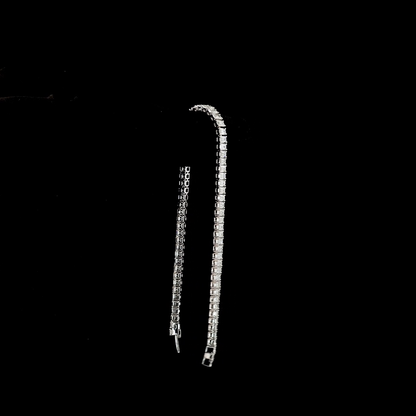 7.63 CTTW Emerald Lab Grown Diamond Tennis Bracelet 7" (E Color and VS Clarity)