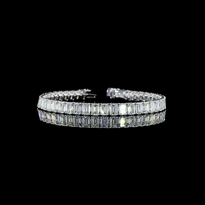 21.47 CTTW Emerald Lab Diamond Tennis Bracelet (E Color and VS Clarity)