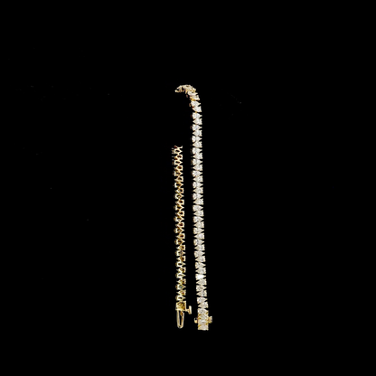 4.87 CTTW Pear Lab Grown Diamond Tennis Bracelet 7" (E Color and VS1 Clarity)
