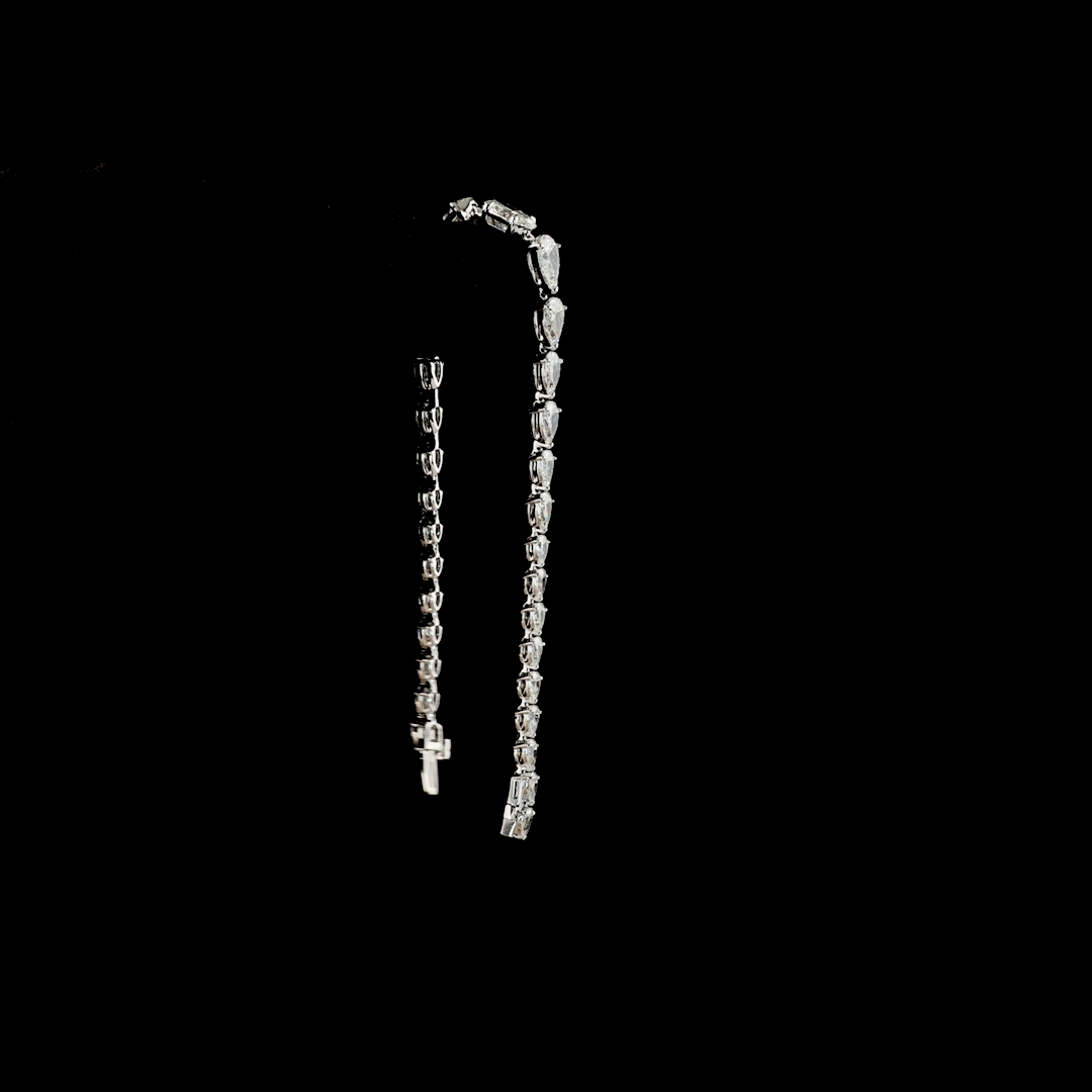 8.54 CTTW Oval Lab Grown Diamond Riviera Bracelet 7" (E Color and VS1 Clarity)