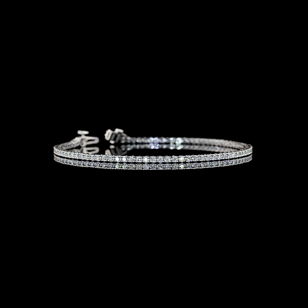 1.64 CTTW Round Lab Grown Diamond Tennis Bracelet 7" (E Color and VS1 Clarity)