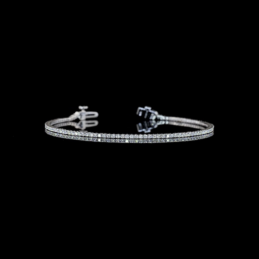 1.00 CTTW Round Lab Diamond Tennis Bracelet (E Color and VS1 Clarity)