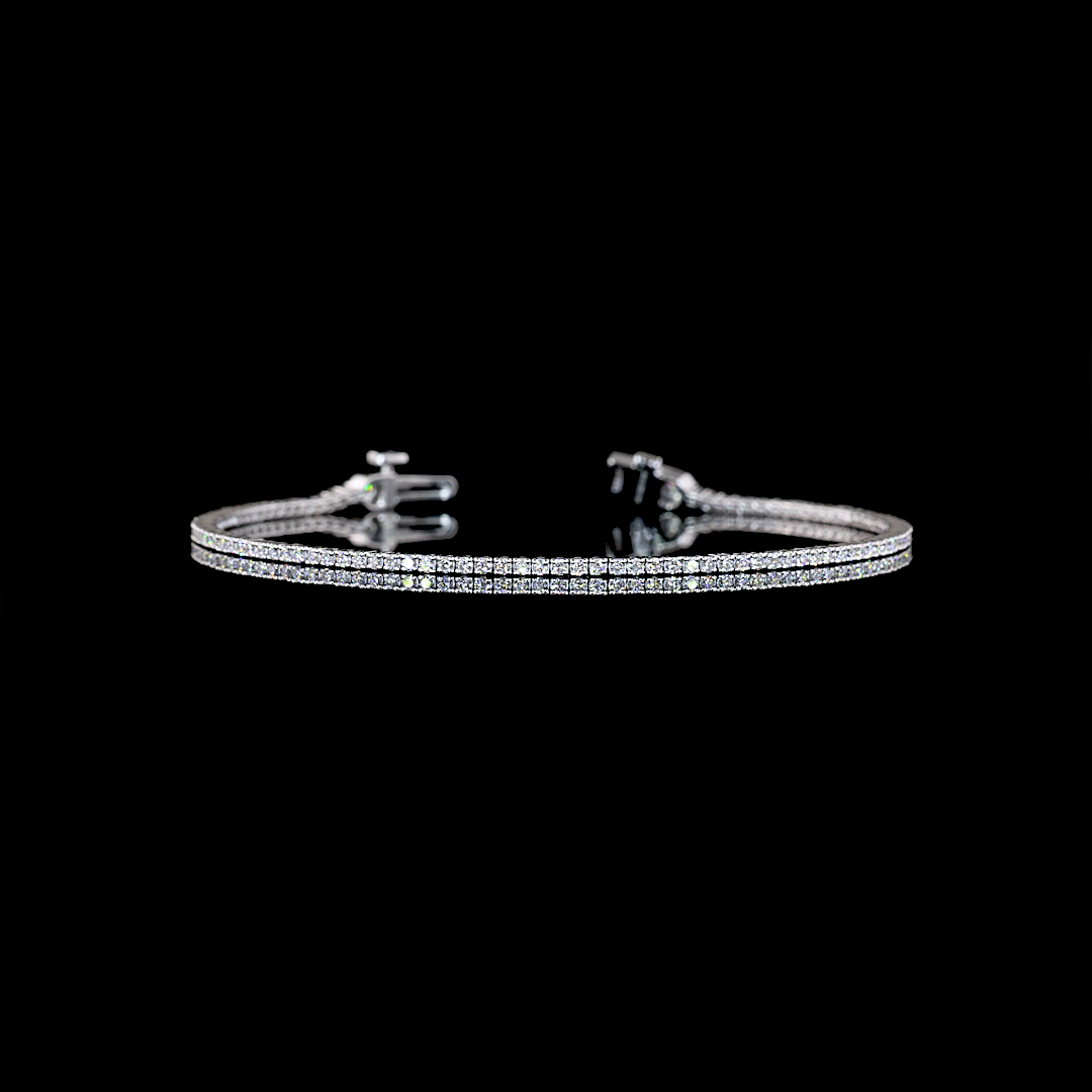 0.97 CTTW Round Lab Grown Diamond Tennis Bracelet 6.5" (E Color and VS Clarity)