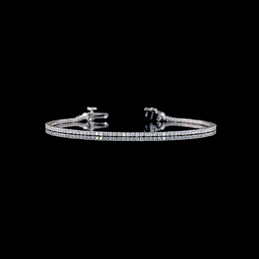 0.97 CTTW Round Lab Diamond Tennis Bracelet (E Color and VS Clarity)