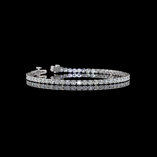 2.76 CTTW Round Lab Diamond Tennis Bracelet (E Color and VS1 Clarity)