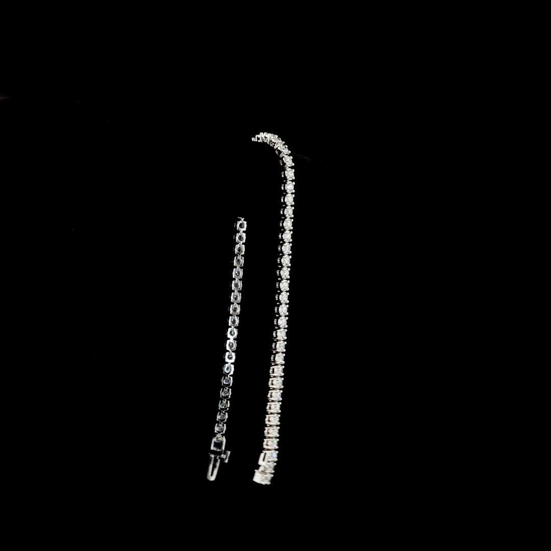2.94 CTTW Round Natural Diamond Tennis Bracelet 7" (H Color and SI Clarity)