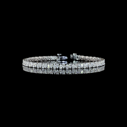 4.73 CTTW Pear Lab Diamond Tennis Bracelet (F Color and VS1 Clarity)