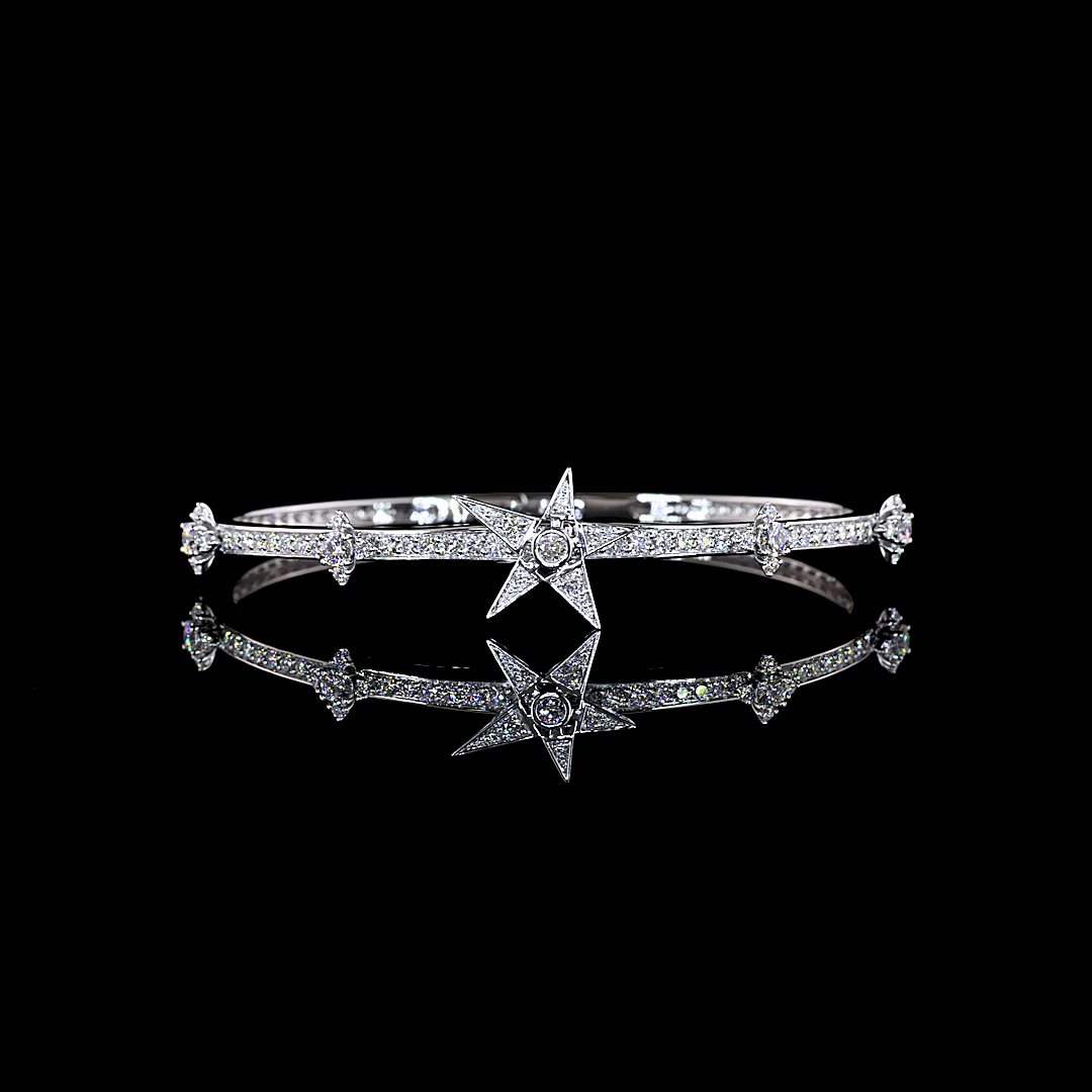2.61 CTTW Round Lab Diamond Bangles Bracelet (F Color and VS1 Clarity)