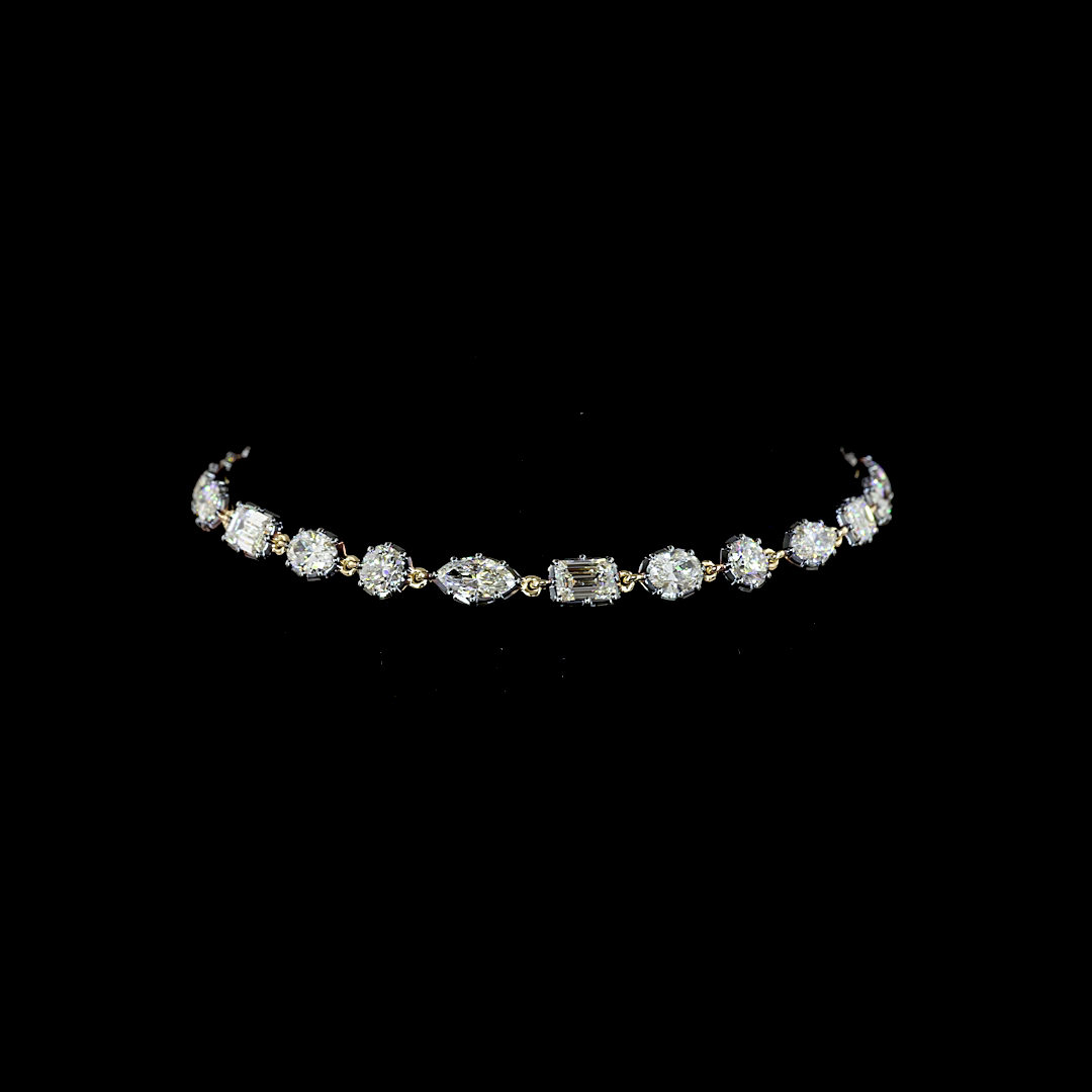 5.29 CTTW MIX Lab Diamond Station Bracelet (E Color and VS Clarity)