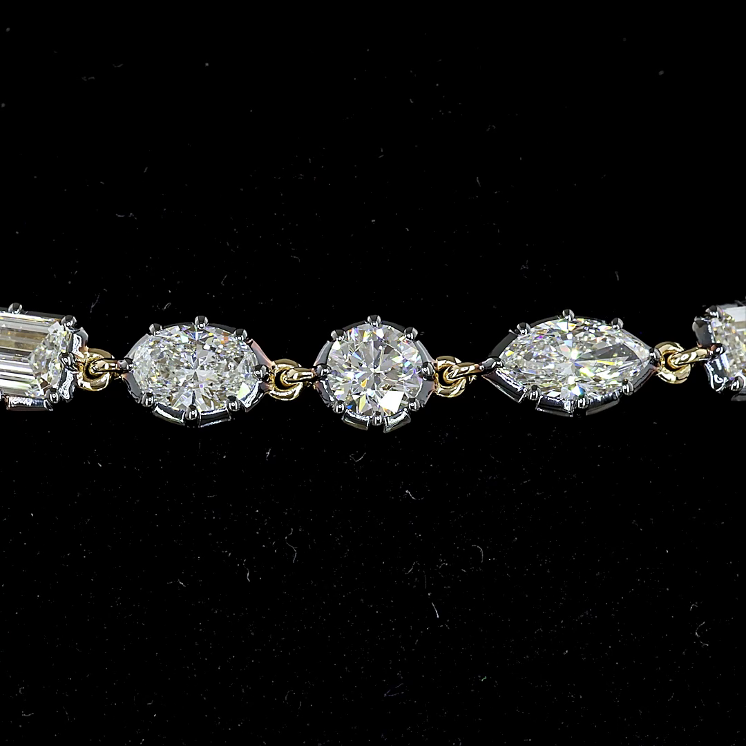 5.29 CTTW MIX Lab Diamond Station Bracelet (E Color and VS Clarity)