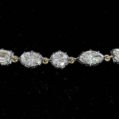 5.29 CTTW MIX Lab Diamond Station Bracelet (E Color and VS Clarity)