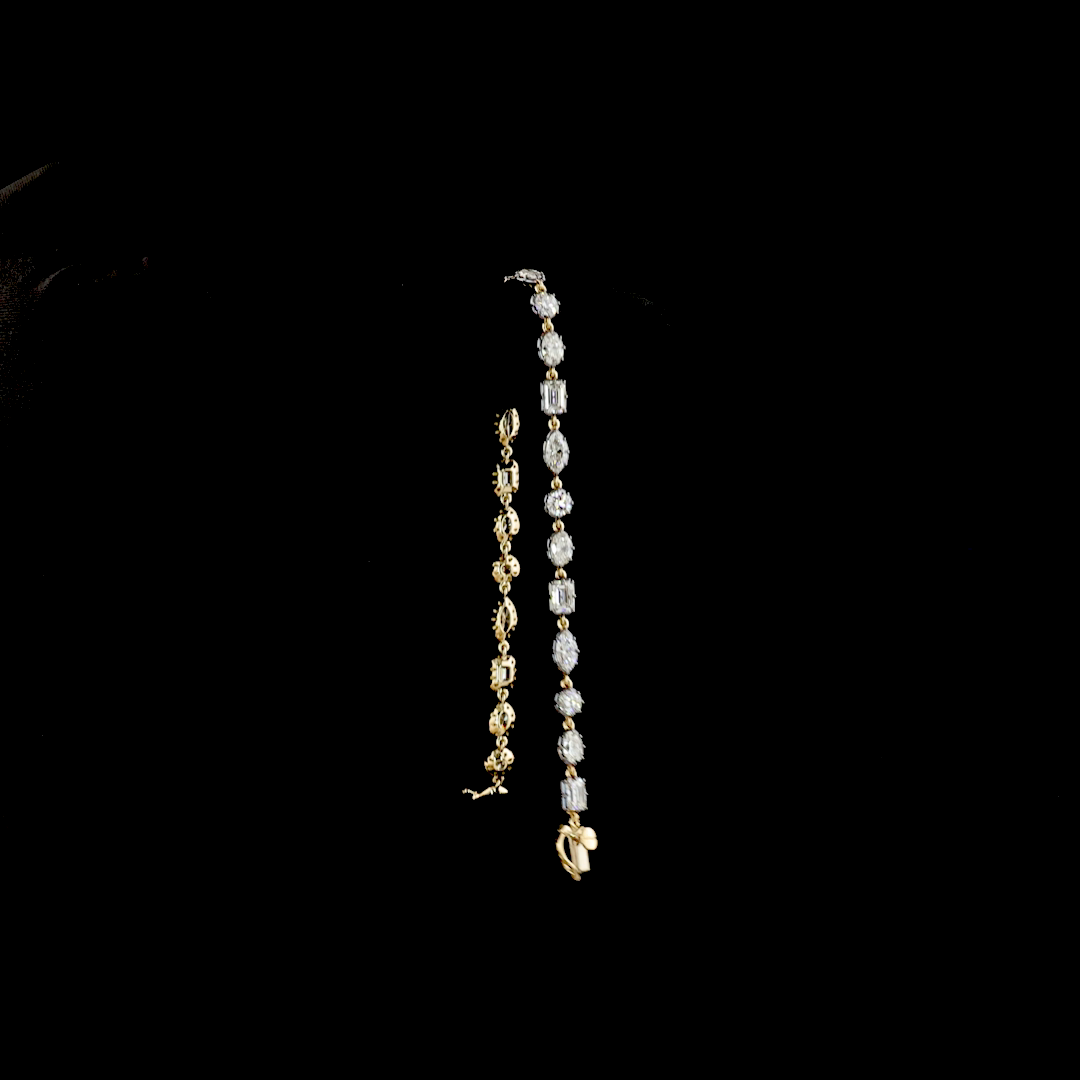 5.29 CTTW MIX Lab Diamond Station Bracelet (E Color and VS Clarity)