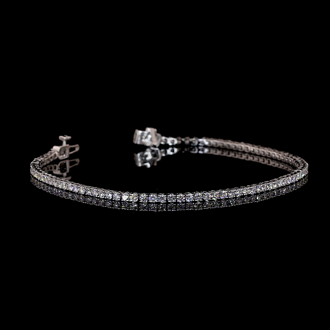 2.05 CTTW Round Lab Diamond Tennis Bracelet (E/F Color and VS2/VS Clarity)