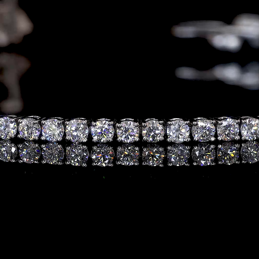 2.05 CTTW Round Lab Diamond Tennis Bracelet (E/F Color and VS2/VS Clarity)
