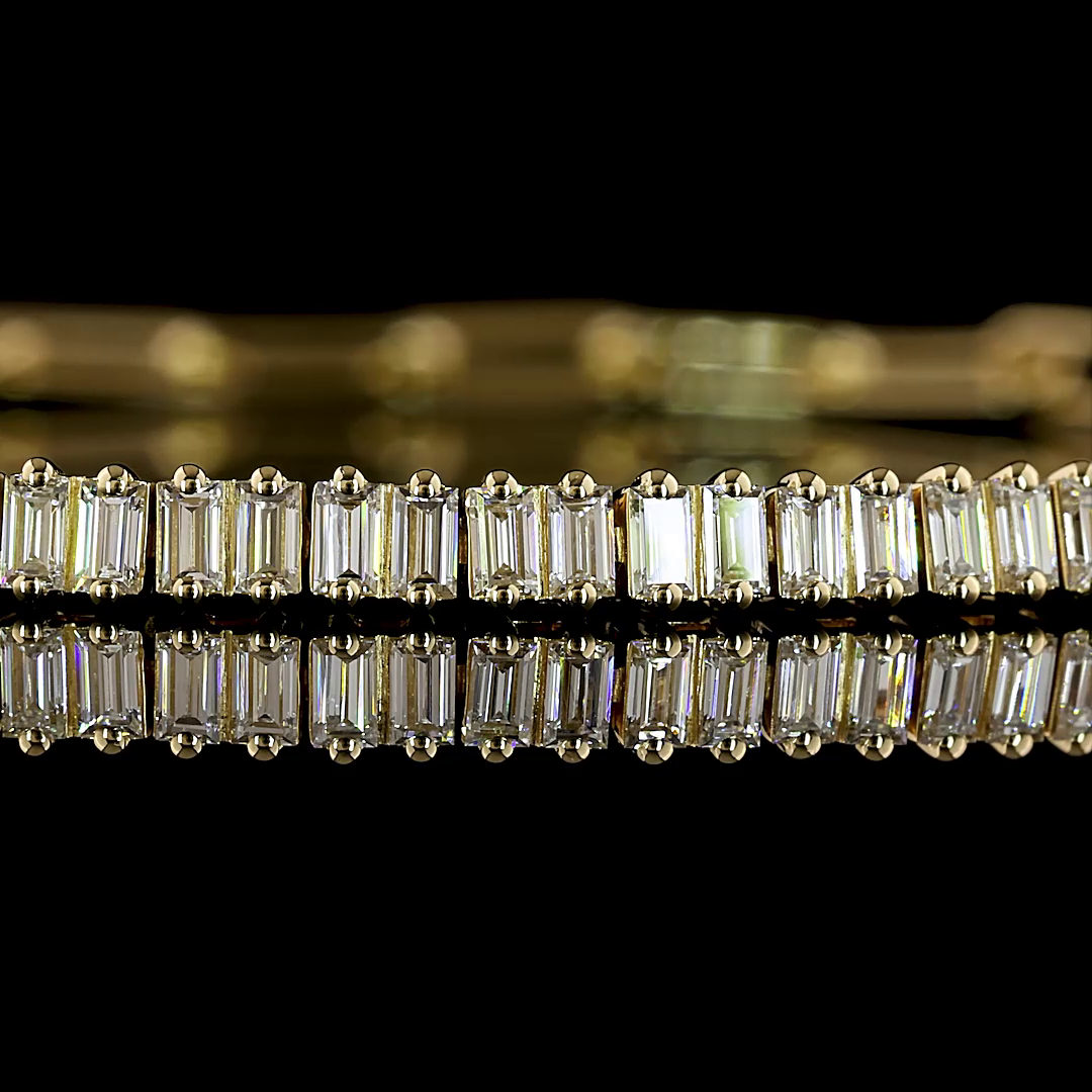 1.35 CTTW Baguette Lab Diamond Special Bracelet (E Color and VS Clarity)