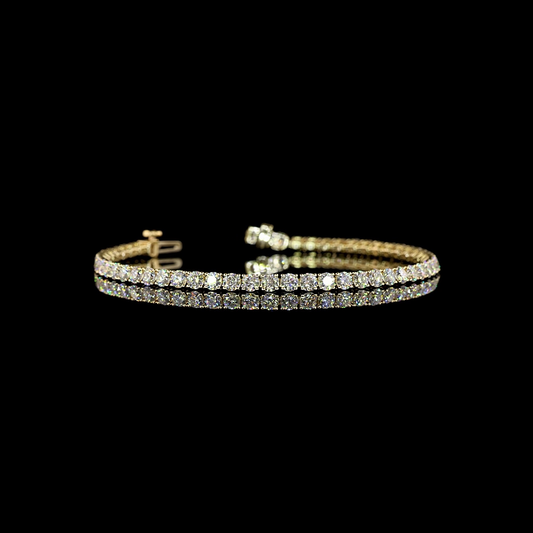 5.59 CTTW Round Lab Diamond Tennis Bracelet (F Color and VS2 Clarity)