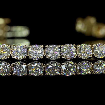 5.53 CTTW Round Lab Grown Diamond Tennis Bracelet 6.5" (F Color and VS2 Clarity)