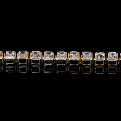 6.72 CTTW Emerald Lab Diamond Tennis Bracelet 6.75" 14k Yellow Gold F Color and VS2 Clarity jewelry-spot-usa