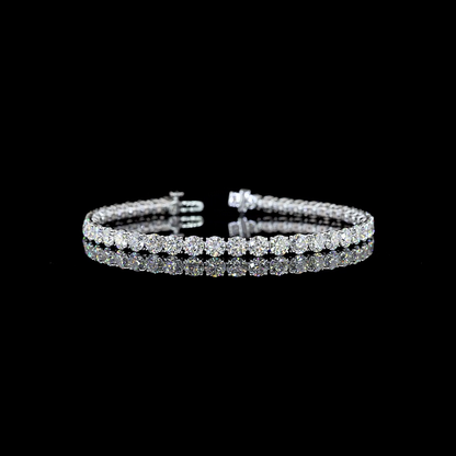 10.31 CTTW Round Lab Diamond Tennis Bracelet (E Color and VS Clarity)