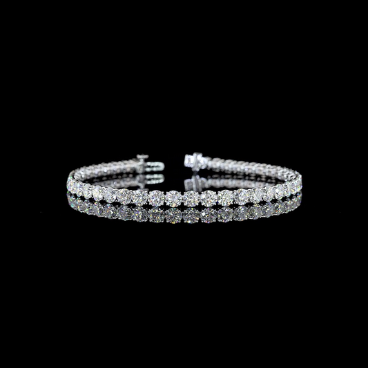 10.31 CTTW Round Lab Diamond Tennis Bracelet (E Color and VS Clarity)