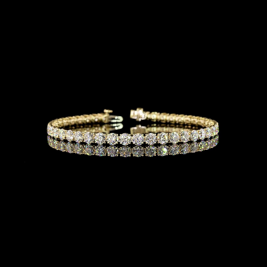 10.55 CTTW Round Lab Diamond Tennis Bracelet (E Color and VS Clarity)