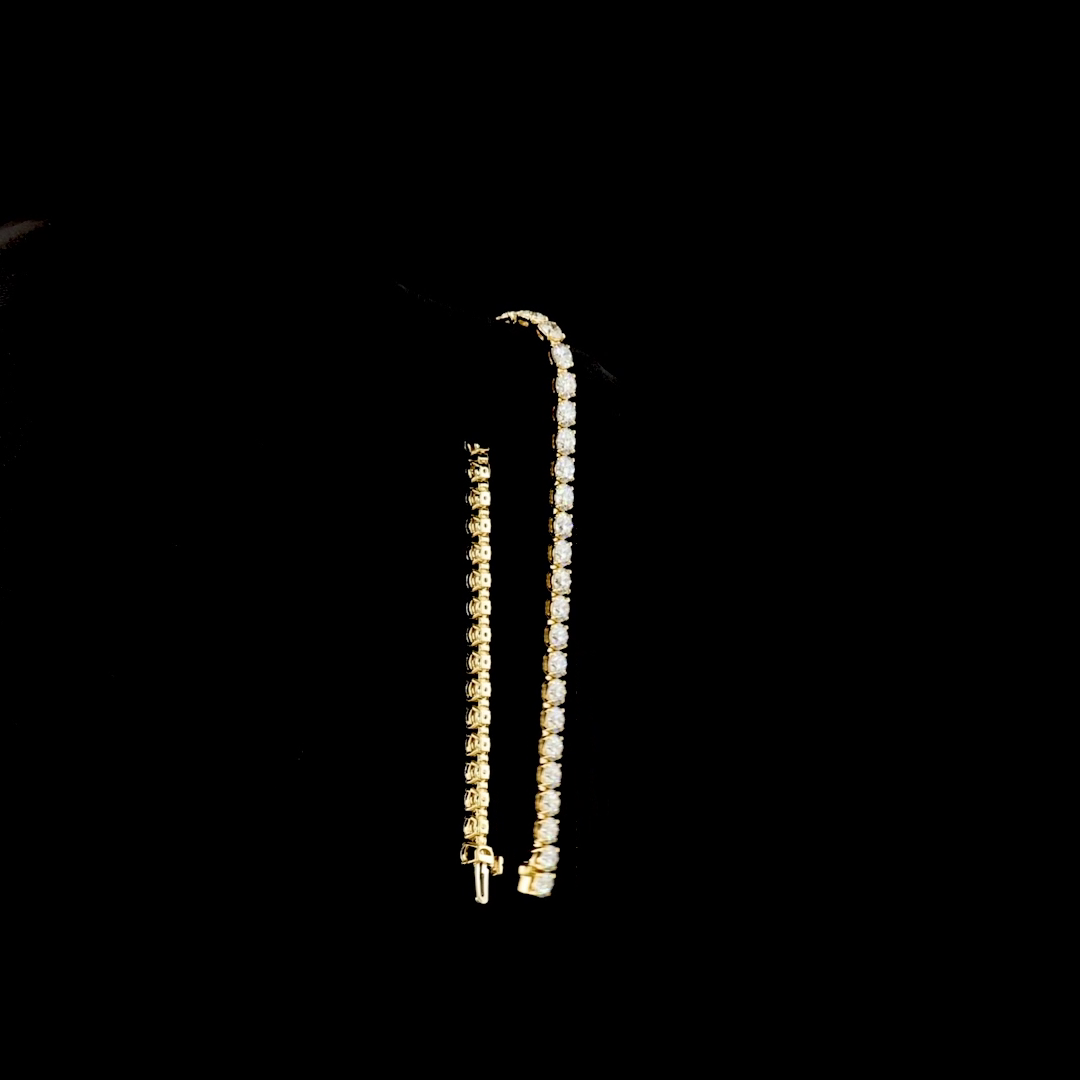 10.94 CTTW Round Lab Grown Diamond Tennis Bracelet 7" (E Color and VS1 Clarity)